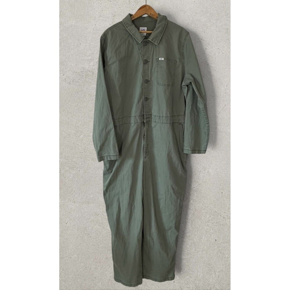 Lee Workwear Coverall Jumpsuit Olive Green Long Sleeve XXL